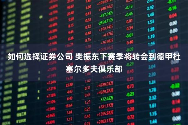 如何选择证券公司 樊振东下赛季将转会到德甲杜塞尔多夫俱乐部